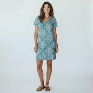 Ruby Rd. Teal and White Patterned Top